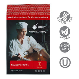 Modernist Pantry Pure Prague Powder 1 label closeup with branding and ingredients.