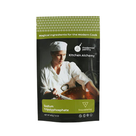 Modernist Pantry Pure Sodium Tripolyphosphate packaging, free-flowing powder for improved emulsification in forcemeats