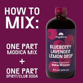 Close-up of bluberry, lavender, lemon notes and aromatic flavors.