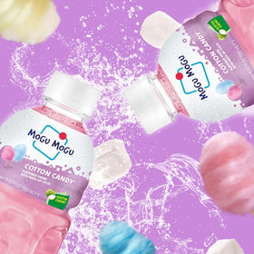 Kids’ lunchbox-friendly Mogu Mogu juice box with strawberry flavor and jelly bits.