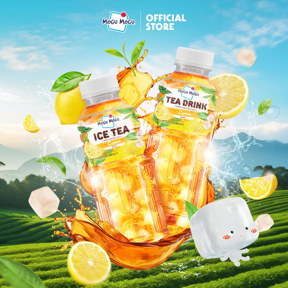 Traveler-friendly bottle for on-the-go refreshment with Mogu Mogu Lemon Iced Tea.