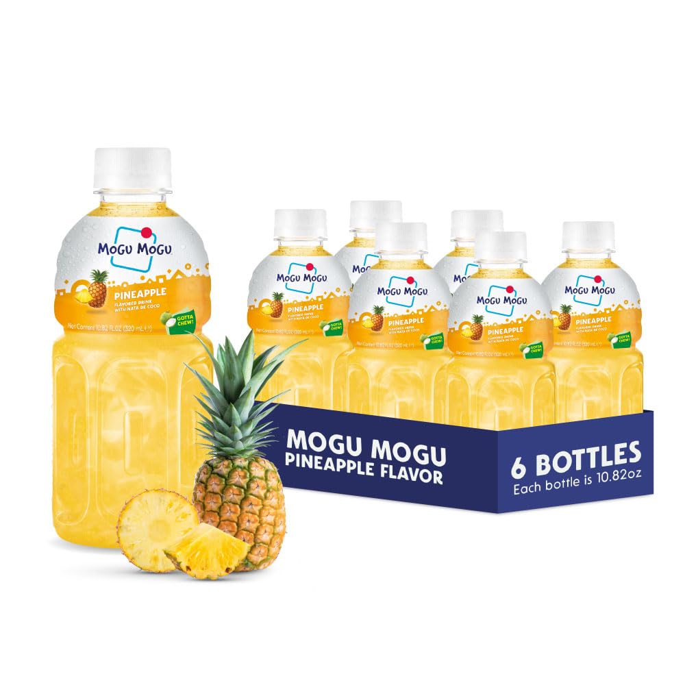 Mogu Mogu pineapple drink bottle ready to sip on the go