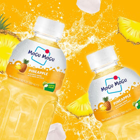 Pineapple juice snack time with chewy jelly in Mogu Mogu