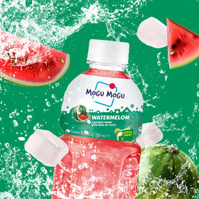 Mogu Mogu Watermelon juice in lunchbox-friendly bottle for busy days.