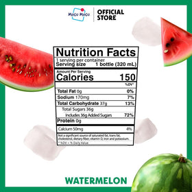 Chilled Mogu Mogu Watermelon served over ice for a refreshing treat.