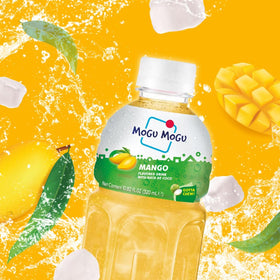 Mogu Mogu adults savor refreshing mango drink with chewy jelly.