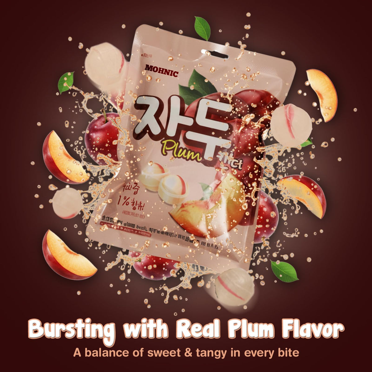 MOHNIC Plum Candy on-the-go snack for travel and daily breaks.
