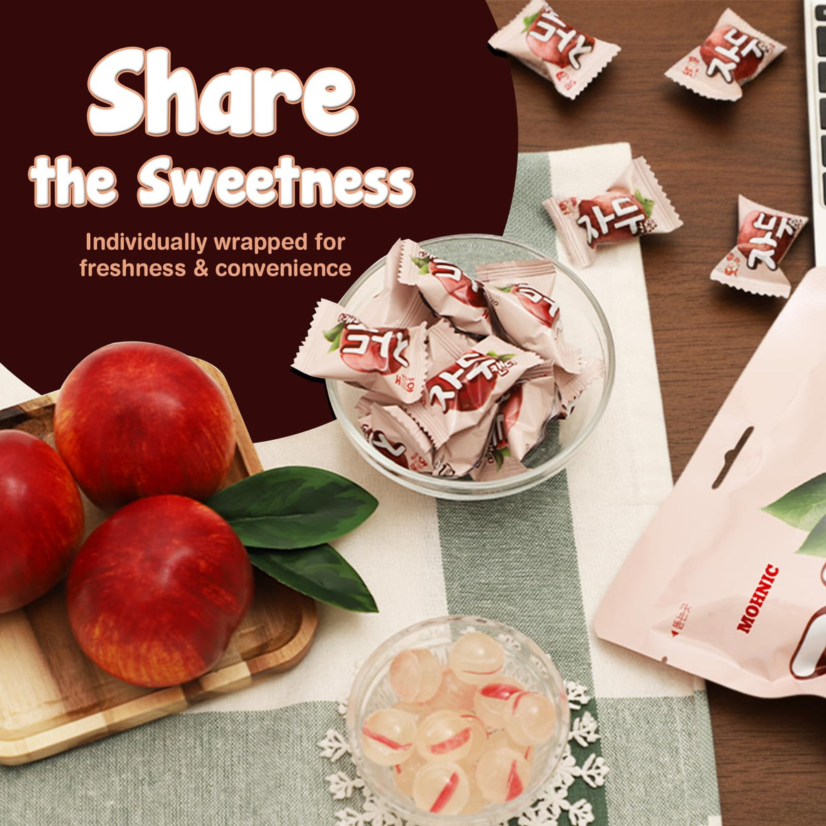 MOHNIC Plum Candy party-favor bowl ready treats for gatherings.