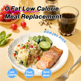 Drained portion of MOKI Shirataki Rice ready for quick meals