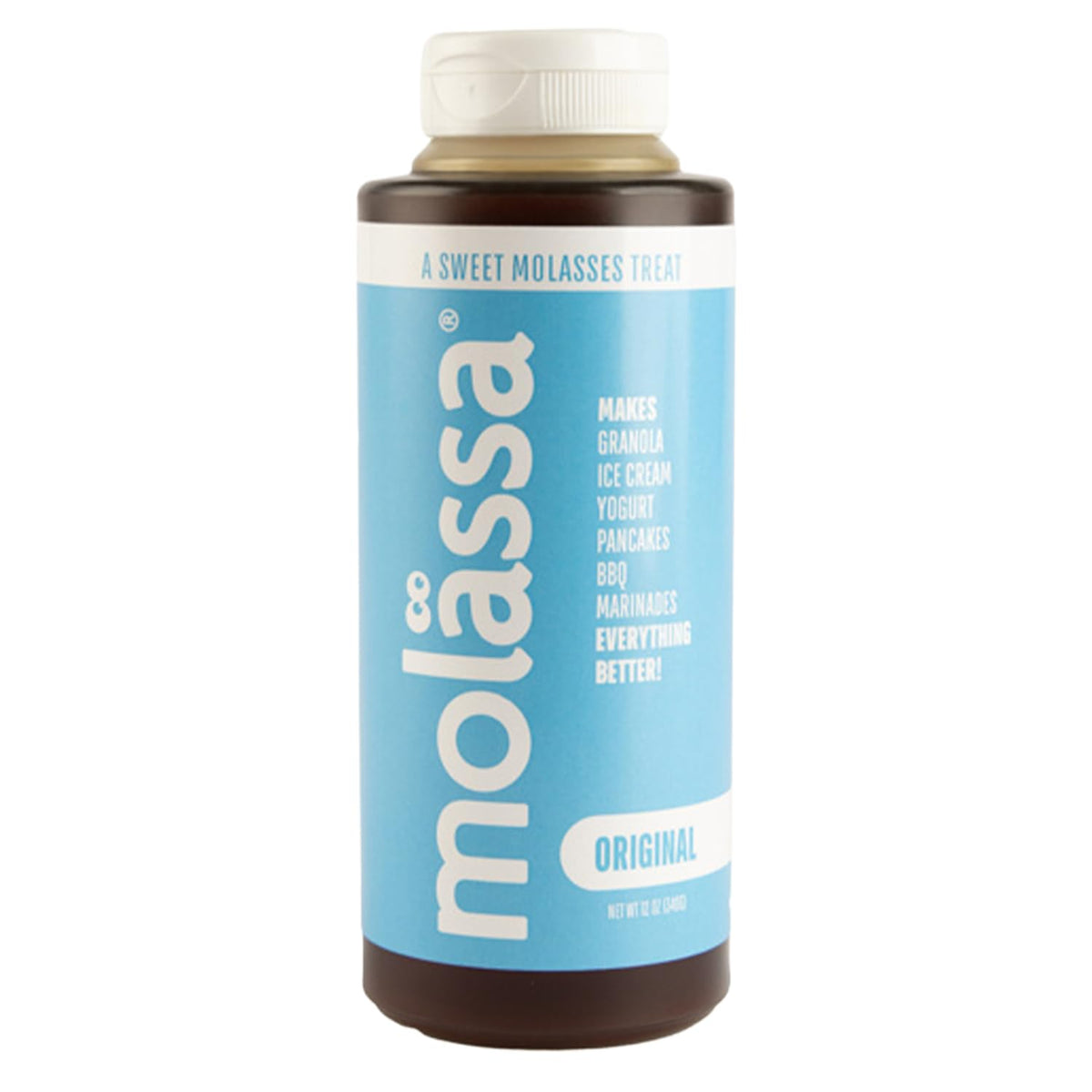 Molässa Light Molasses bottle with smooth golden texture for versatile sweetening.