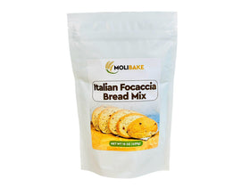 Molibake Italian Focaccia Bread Mix pack for easy Mediterranean baking at home.