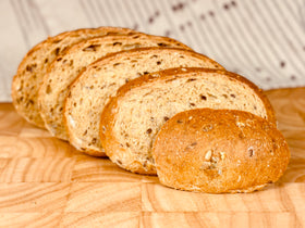 Molibake Multigrain Bread Loaf unbaked in pan suitable for machine or oven