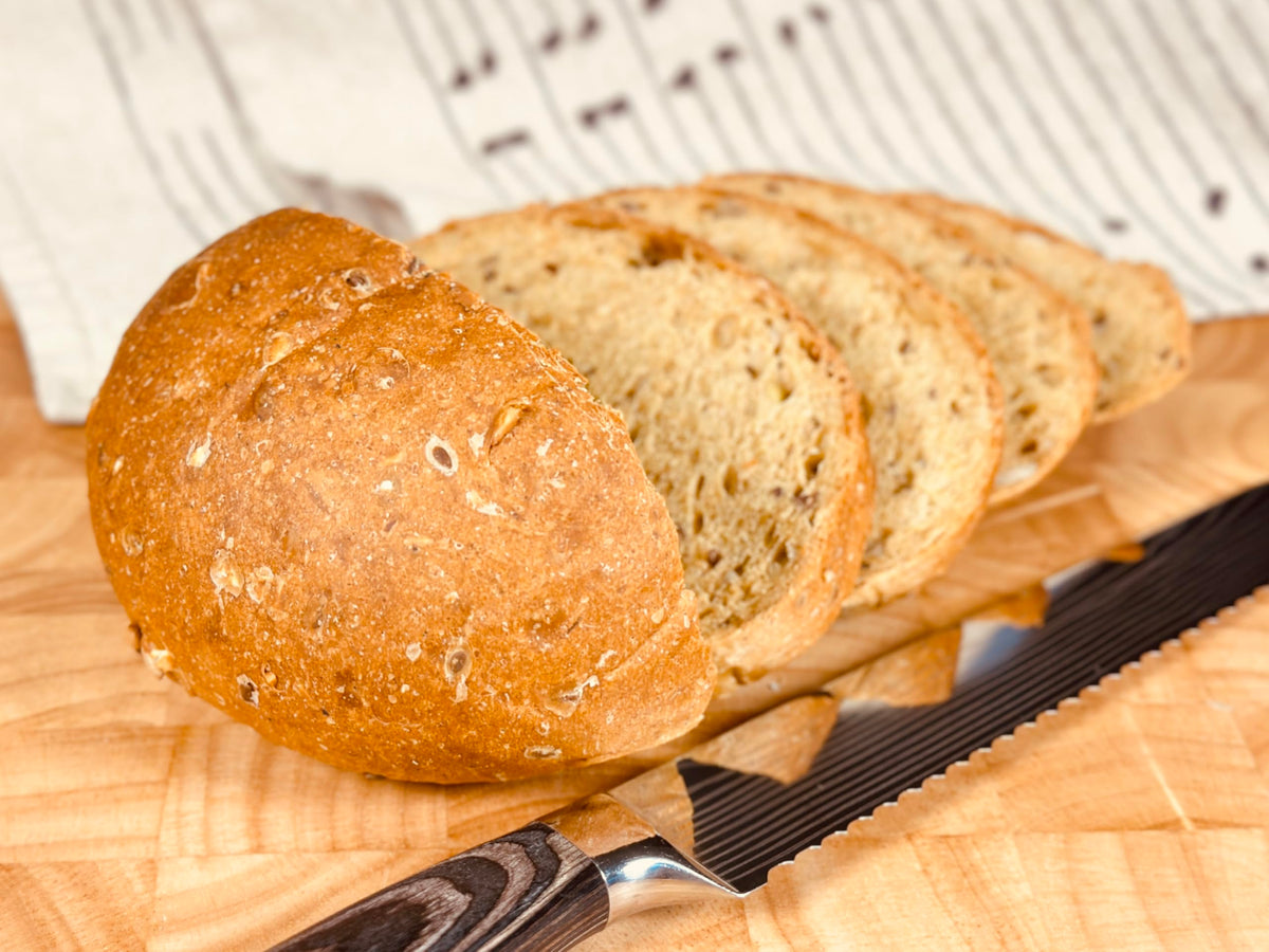 Molibake Multigrain Bread Machine settings shown for 1.5 lb loaf