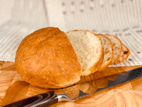Sliced Molibake potato bread ready for sandwiches and family meals.