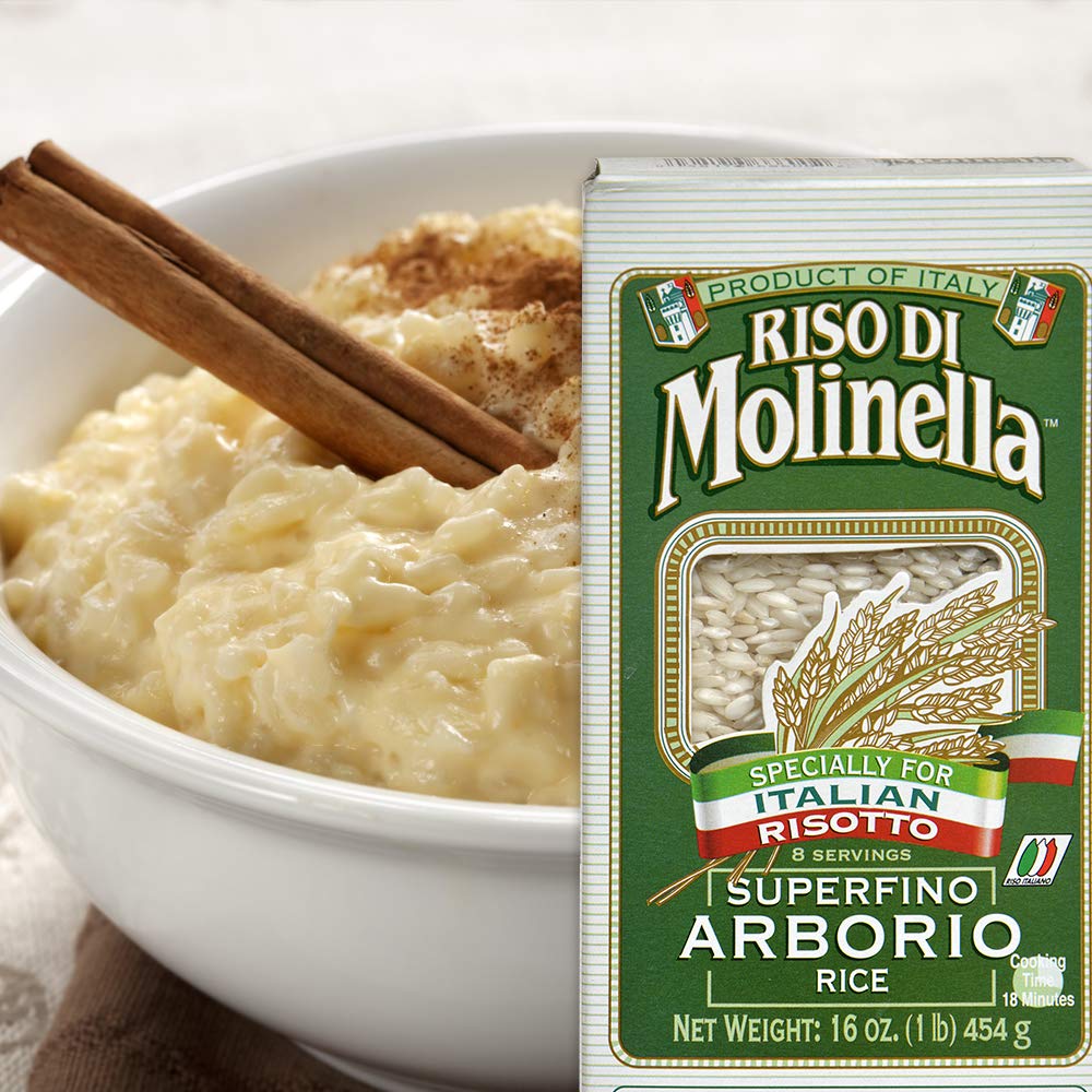 Molinella Arborio Rice ready for dessert preparation like pudding