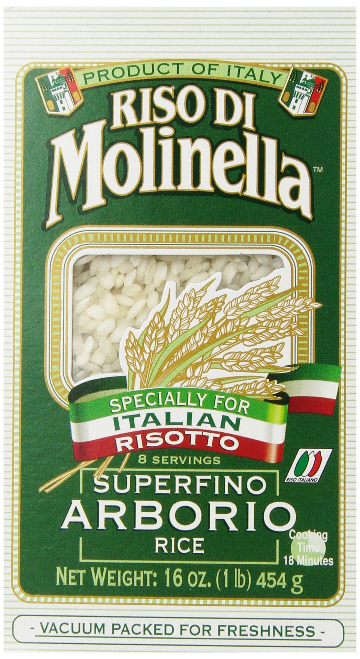 Molinella Arborio Rice vacuum-packed for freshness and aroma