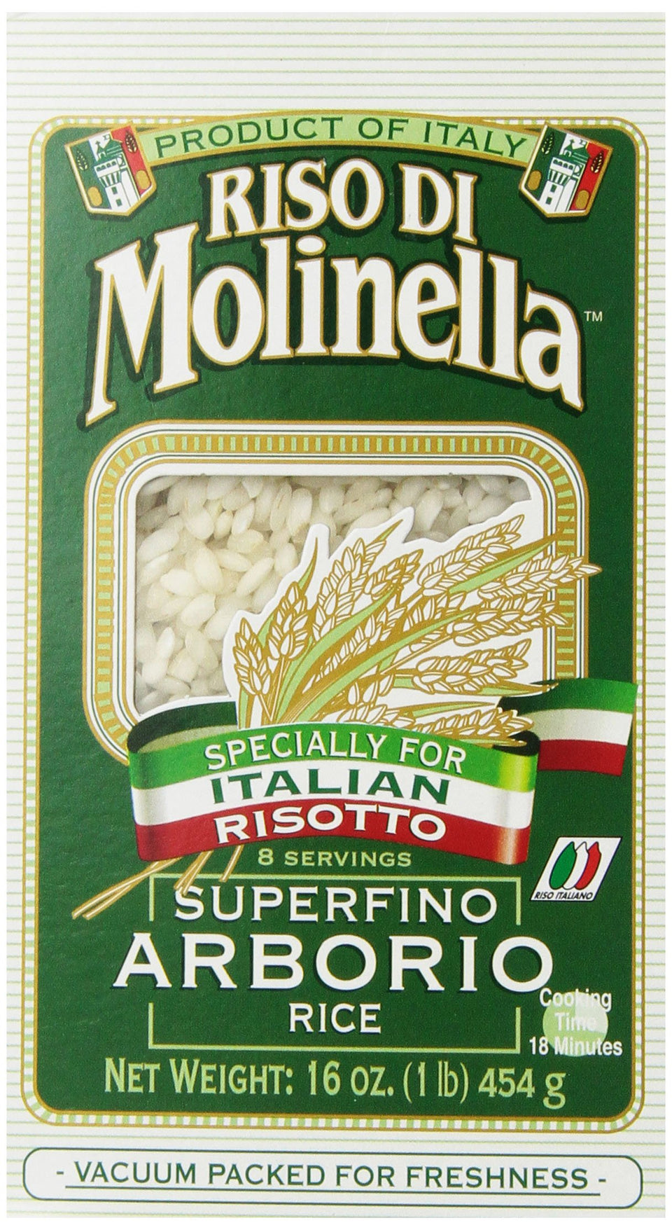 Molinella Arborio Rice vacuum-packed for freshness and aroma