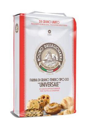 Molino Dallagiovanna Universale flour packaging shows premium Italian quality for versatile baking.