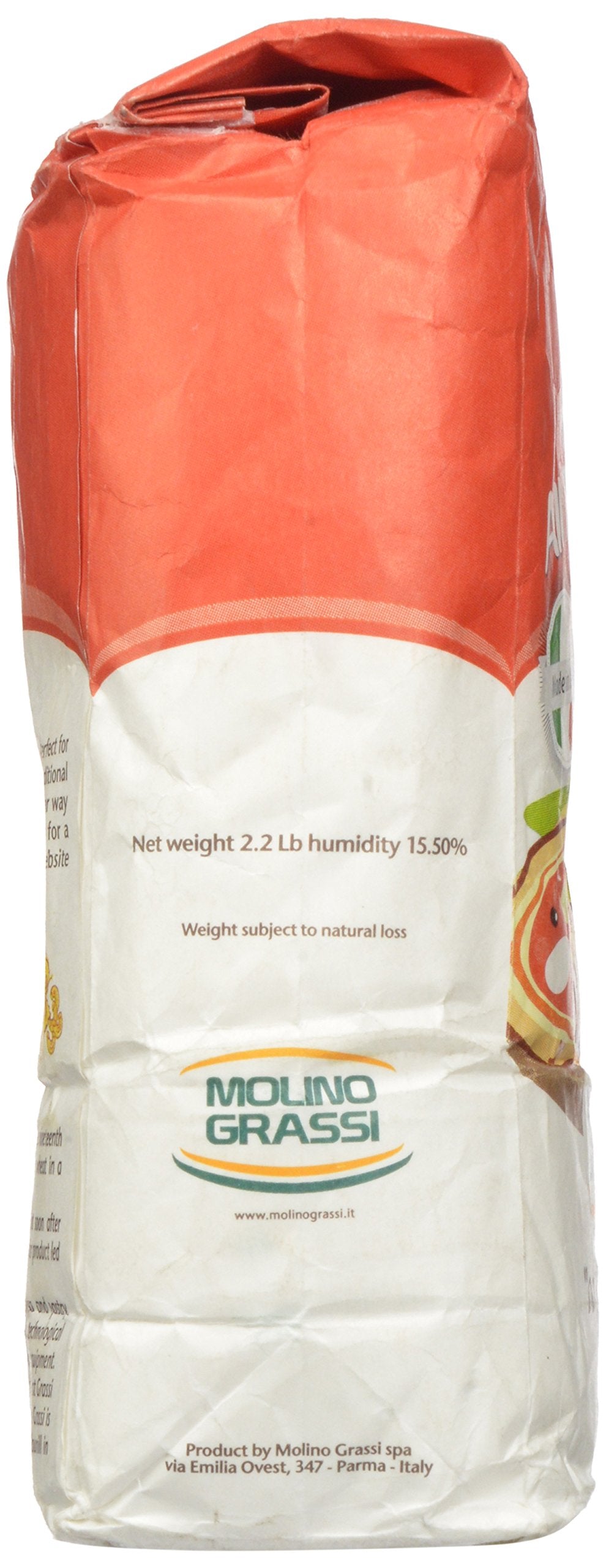 Molino Grassi Italian 00 flour baking setup with measuring cups for home baking.