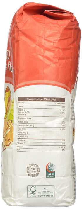 Molino Grassi Italian 00 flour for pizza dough offering crisp crust and tender crumb.