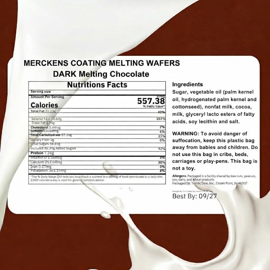 Moliss wafers melting smoothly for candy making and molded desserts.