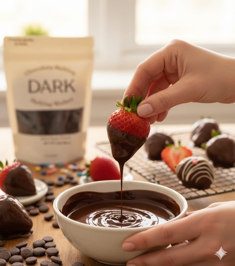 Moliss molded chocolates and decorations with smooth, professional sheen.