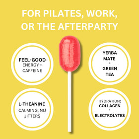 Mollipop Feel-Good lollipop with yerba mate notes for a gentle caffeine hint.