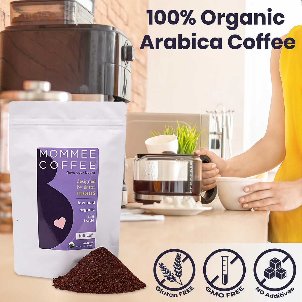 Mommee Coffee caramel aroma mug preview, inviting morning sip with rich butterscotch notes.