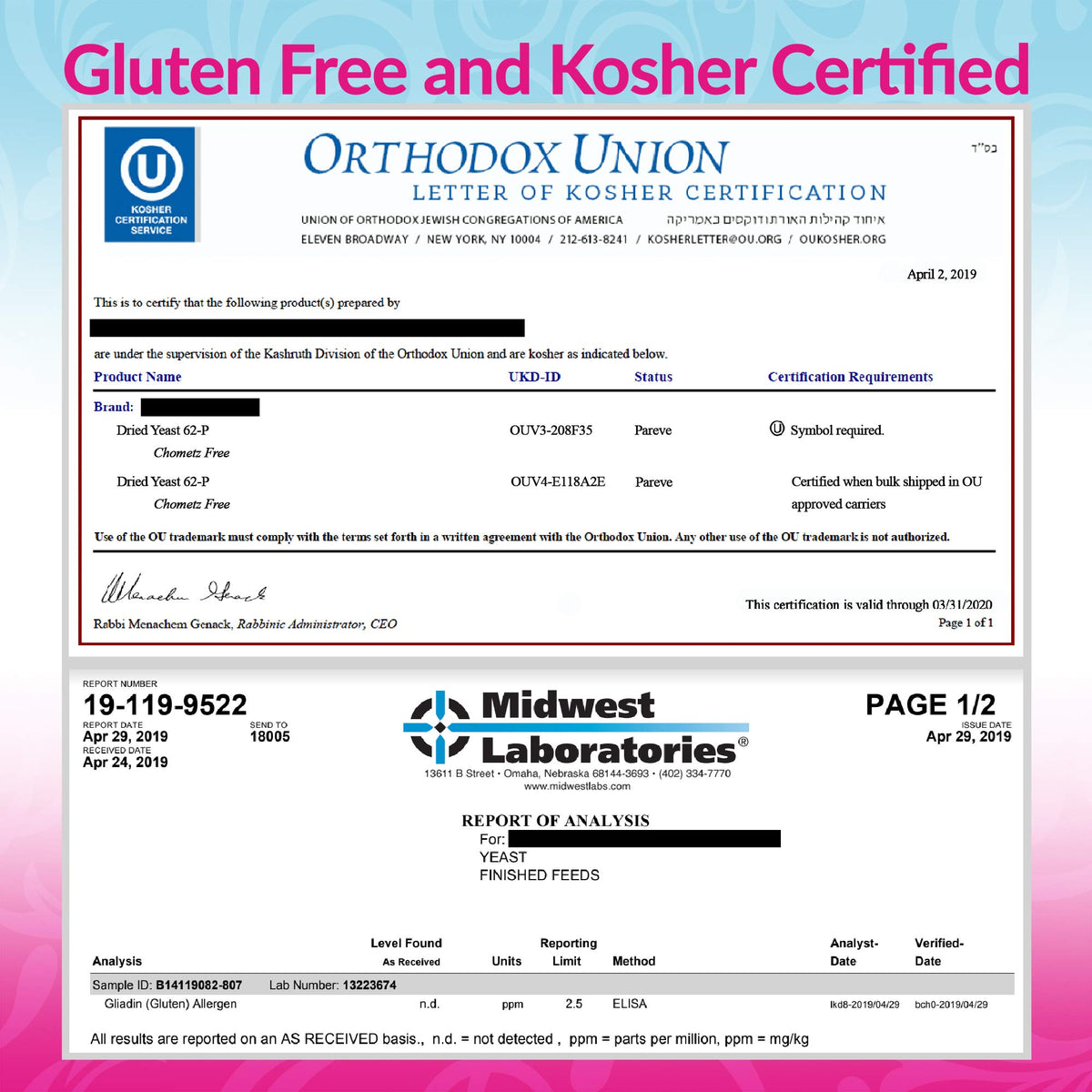 Front label close-up of Mommy Knows Best brewers yeast package