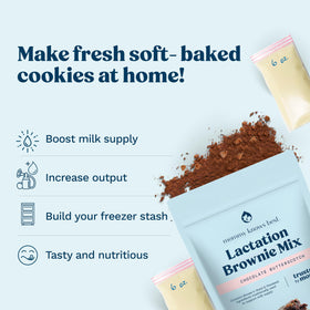 Mommy Knows Best lactation cookies mix nutrition panel highlights calcium iron and folic
