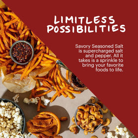 Seasoned salt sprinkled on roasted vegetables to boost flavor naturally.