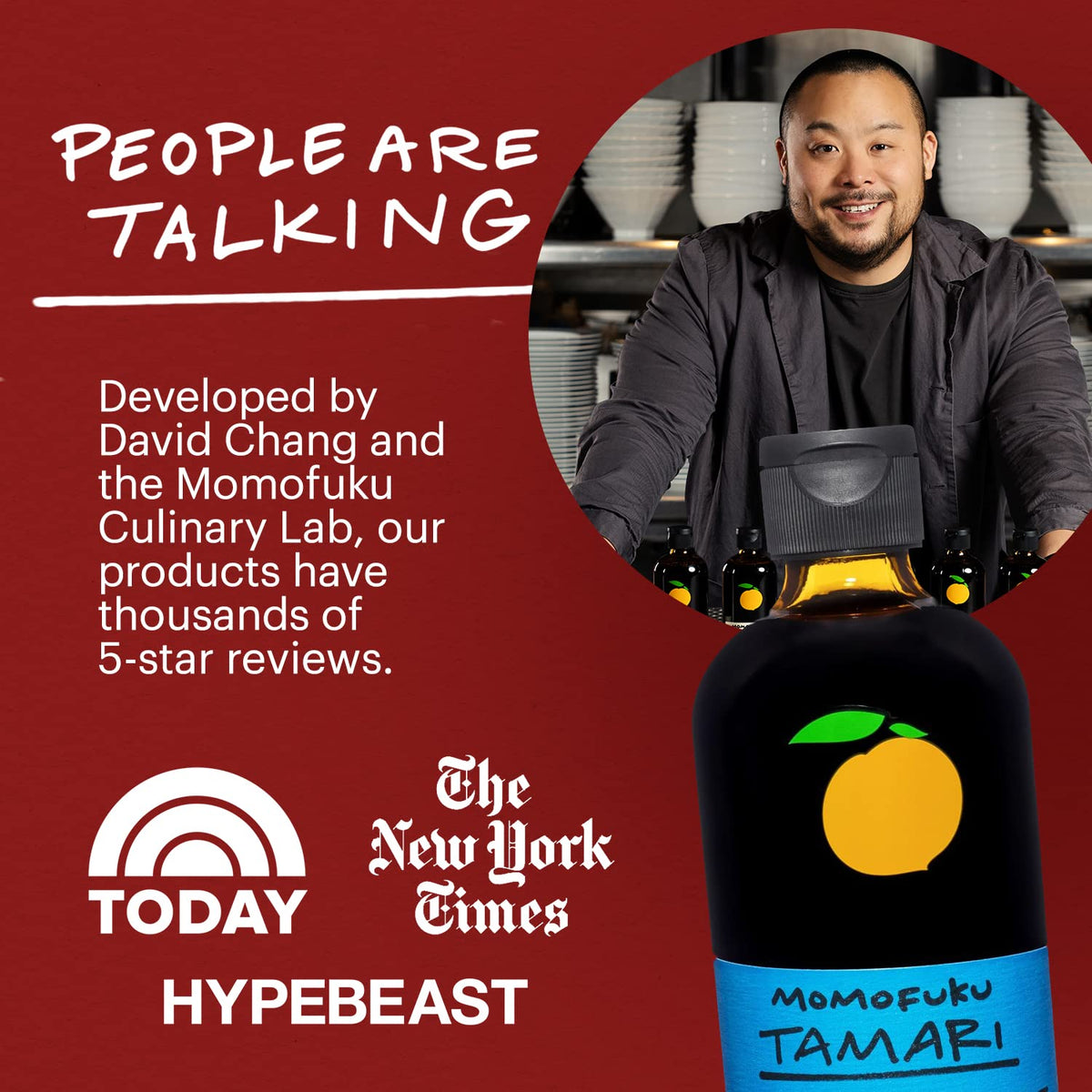 Momofuku Tamari being poured into a glass to reveal deep umami
