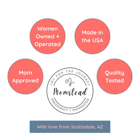Momstead closeup tea bag label: clear ingredients and tropical vanilla appeal.