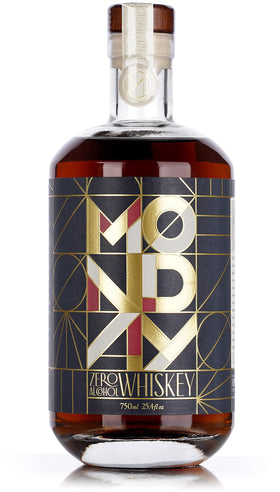 MONDAY Zero Alcohol Whiskey bottle ready for flavorful non-alcoholic cocktails