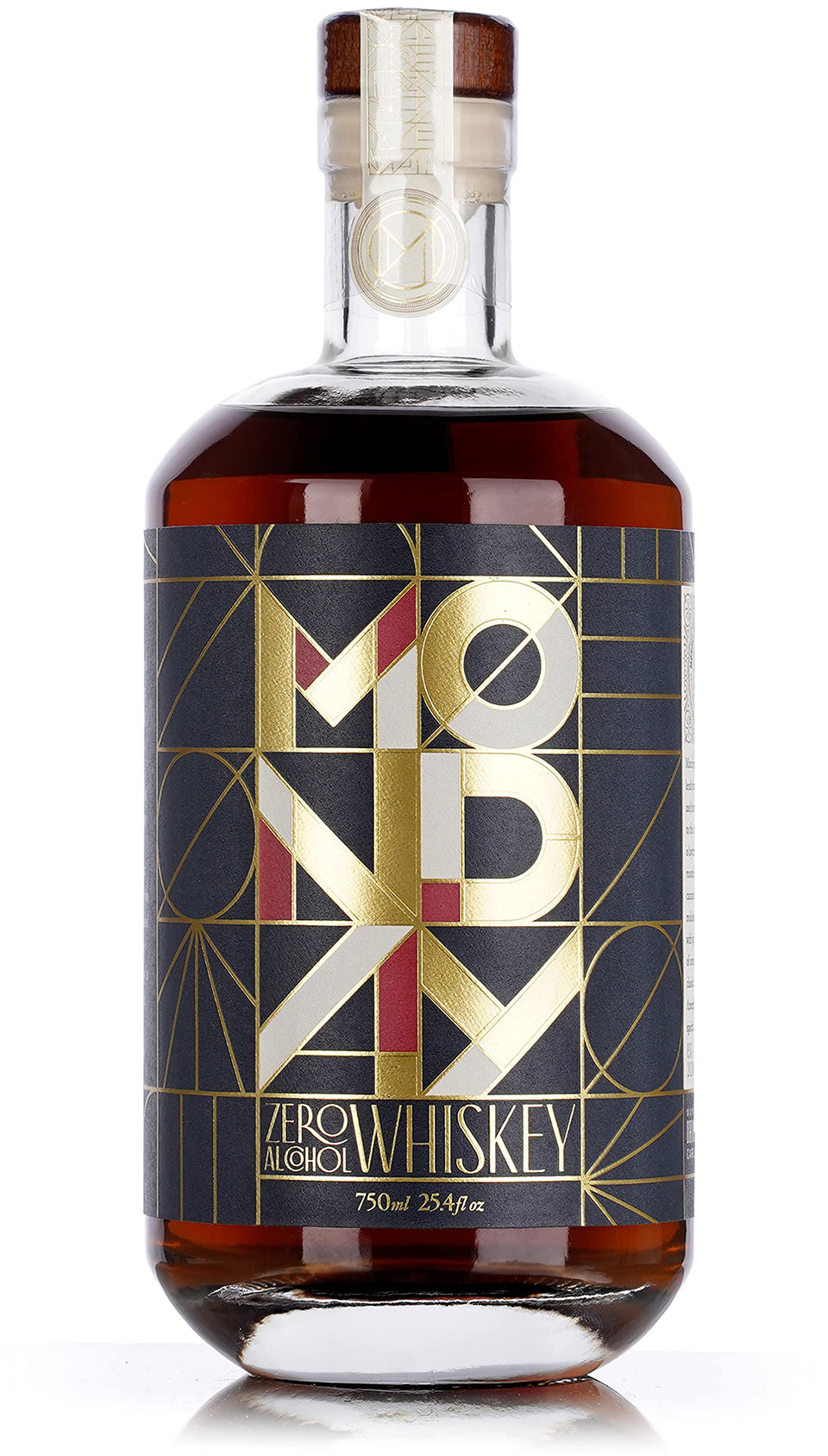 MONDAY Zero Alcohol Whiskey bottle ready for flavorful non-alcoholic cocktails