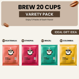 Mondo Drip Coffee Pack Brazil – smooth body, ideal for office or outdoor brewing.