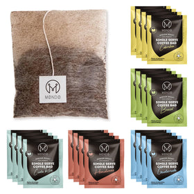 Mondo sampler box with 20 coffee bags, ideal gift and travel companion.