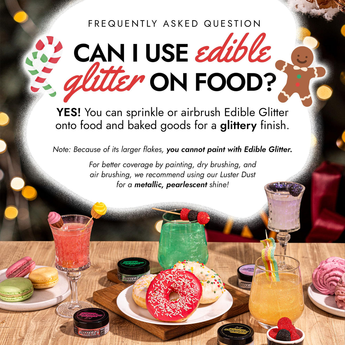 MONÉGASQUE Glitterz cotton-candy-dust brings color and sparkle to sweet treats