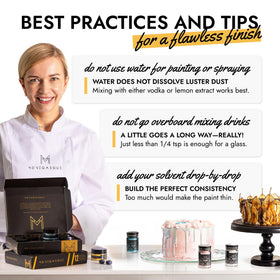 MONÉGASQUE gold glitter enhances cocktails with luxurious shimmer.