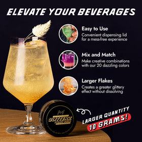 MONÉGASQUE gold sprinkles spray for food provides mess-free sparkle on treats.