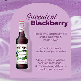 Monin Blackberry Syrup cocktail-creation adds depth with tart-sweet notes.