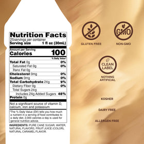 Monin caramel syrup coffee moment, adding depth to espresso drinks.