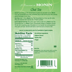 Monin Chai Tea Concentrate ready for coffee drinks and culinary creations.