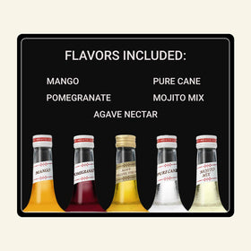 Monin mango bottle, tropical juice flavor for sunny drinks