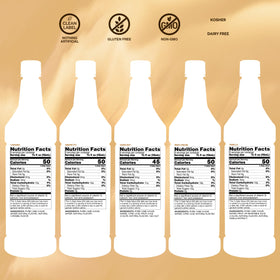 Monin Amaretto coffee syrup bottle pour adds creamy almond notes to espresso drinks.