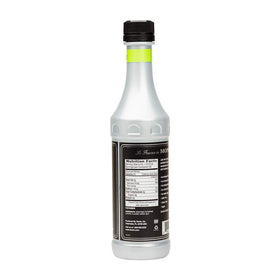 Monin cucumber flavor concentrate label closeup highlights natural ingredients