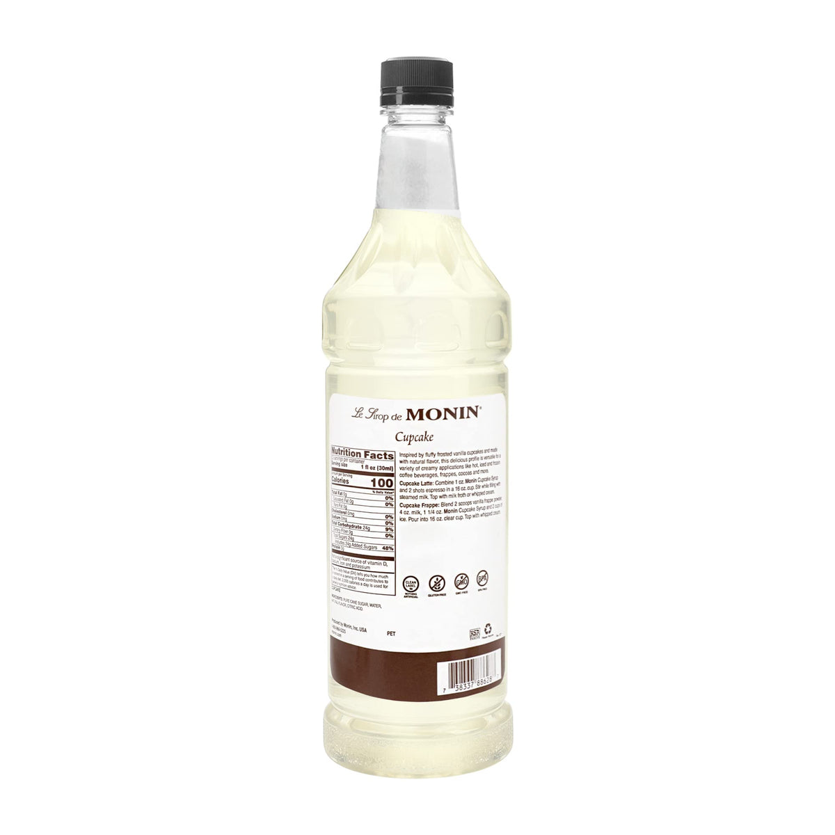 Monin Cupcake Syrup enhances dessert cocktails with vanilla cake flavor and creamy frosting notes.