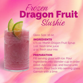 Iced tea with Monin Dragon Fruit Syrup for refreshment.