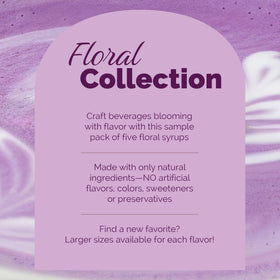 Monin Floral Collection rose bottle adds subtle rose flavor to seltzers and iced tea.