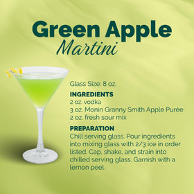 Monin Granny Smith Purée elevates cocktails with crisp tartness.